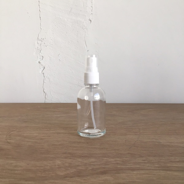 スプレー瓶 透明ガラス丸型 60mL