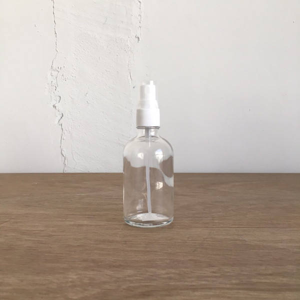 スプレー瓶 透明ガラス丸型 100mL