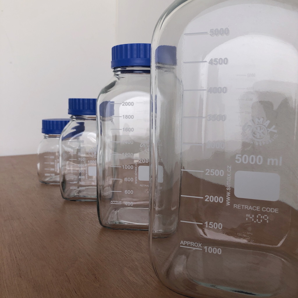 SIMAX 広口角型ボトル 2000mL | リカシツ ｜ 理化学+インテリア