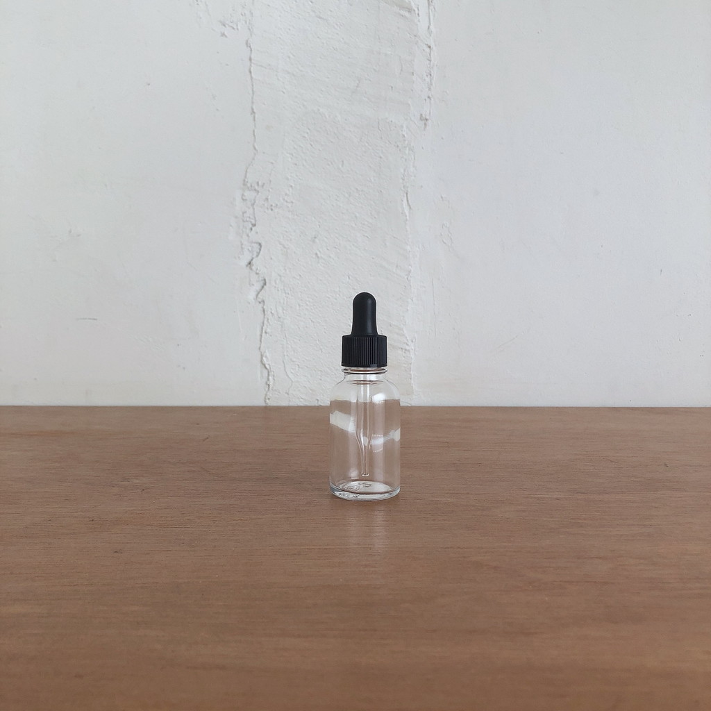 リカボトル 黒スポイト瓶 透明 30mL